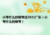 小考什么時(shí)候考試2021廣東（小考什么時(shí)候考）