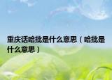 重慶話哈批是什么意思（哈批是什么意思）