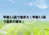 蘋果5.5英寸是多大（蘋果5.5英寸是多少厘米）