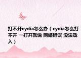 打不開cydia怎么辦（cydia怎么打不開 一打開就說(shuō) 網(wǎng)絡(luò)錯(cuò)誤 沒法載入）