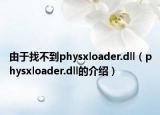 由于找不到physxloader.dll（physxloader.dll的介紹）