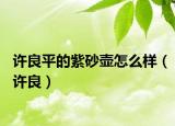許良平的紫砂壺怎么樣（許良）