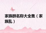 家族群名稱大全集（家族亂）