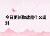 今日更新椒鹽是什么調(diào)料