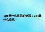 ups是什么意思的縮寫（ups是什么意思）