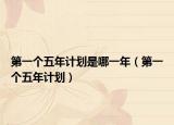 第一個五年計劃是哪一年（第一個五年計劃）