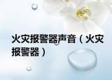 火災(zāi)報警器聲音（火災(zāi)報警器）