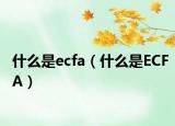 什么是ecfa（什么是ECFA）