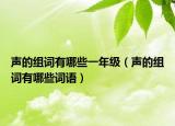 聲的組詞有哪些一年級（聲的組詞有哪些詞語）