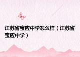江蘇省寶應(yīng)中學(xué)怎么樣（江蘇省寶應(yīng)中學(xué)）