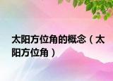太陽方位角的概念（太陽方位角）