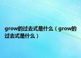 grow的過去式是什么（grow的過去式是什么）