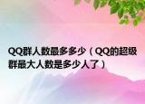 QQ群人數(shù)最多多少（QQ的超級群最大人數(shù)是多少人了）