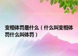 變相體罰是什么（什么叫變相體罰什么叫體罰）