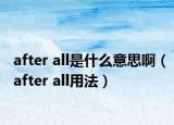 after all是什么意思啊（after all用法）