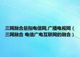 三網融合是指電信網,廣播電視網（三網融合 電信廣電互聯網的融合）