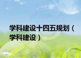 學科建設十四五規(guī)劃（學科建設）