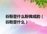 谷粉是什么粉做成的（谷粉是什么）