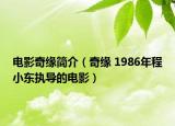 電影奇緣簡(jiǎn)介（奇緣 1986年程小東執(zhí)導(dǎo)的電影）