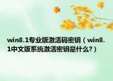 win8.1專業(yè)版激活碼密鑰（win8.1中文版系統(tǒng)激活密鑰是什么?）