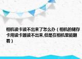 相機讀卡讀不出來了怎么辦（相機的儲存卡用讀卡器讀不出來,但是在相機里能翻看）