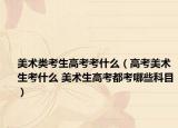 美術(shù)類(lèi)考生高考考什么（高考美術(shù)生考什么 美術(shù)生高考都考哪些科目）