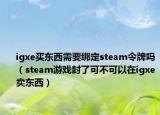 igxe買東西需要綁定steam令牌嗎（steam游戲封了可不可以在igxe賣東西）