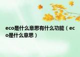 eco是什么意思有什么功能（eco是什么意思）