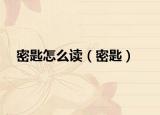 密匙怎么讀（密匙）