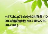 m471b1g73eb0yk0內(nèi)存條（DDR3內(nèi)存的參數(shù) M471B5273CH0-CK0）