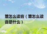 簟怎么讀音（簟怎么讀音是什么）