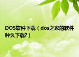 DOS軟件下載（dos之家的軟件腫么下載?）