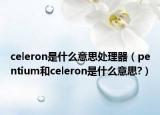 celeron是什么意思處理器（pentium和celeron是什么意思?）