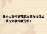 暴走大事件第五季36期在線播放（暴走大事件第五季）