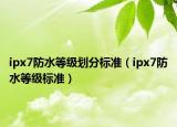 ipx7防水等級劃分標(biāo)準(zhǔn)（ipx7防水等級標(biāo)準(zhǔn)）