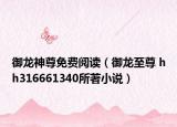 御龍神尊免費(fèi)閱讀（御龍至尊 hh316661340所著小說）