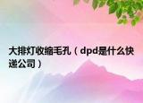 大排燈收縮毛孔（dpd是什么快遞公司）