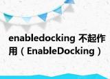 enabledocking 不起作用（EnableDocking）