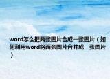 word怎么把兩張圖片合成一張圖片（如何利用word將兩張圖片合并成一張圖片）