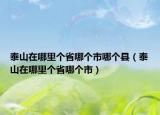 泰山在哪里個(gè)省哪個(gè)市哪個(gè)縣（泰山在哪里個(gè)省哪個(gè)市）