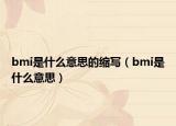 bmi是什么意思的縮寫（bmi是什么意思）