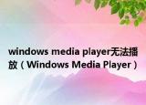 windows media player無法播放（Windows Media Player）