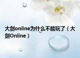 大劍online為什么不能玩了（大劍Online）