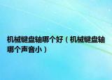 機械鍵盤軸哪個好（機械鍵盤軸哪個聲音小）