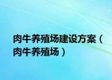 肉牛養(yǎng)殖場建設(shè)方案（肉牛養(yǎng)殖場）