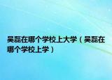 吳磊在哪個(gè)學(xué)校上大學(xué)（吳磊在哪個(gè)學(xué)校上學(xué)）