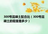 300號混凝土配合比（300號混凝土的密度是多少）