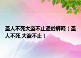 圣人不死大盜不止通俗解釋（圣人不死,大盜不止）