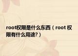 root權(quán)限是什么東西（root 權(quán)限有什么用途?）