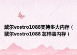 戴爾vostro1088支持多大內(nèi)存（戴爾vostro1088 怎樣裝內(nèi)存）